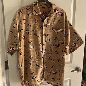 Dem crazy Vintage Hawaiian Camp Style Bowling Alley Fun SZ 2XL Unisex